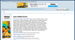 Desktop Screenshot of nomorelyrics.net