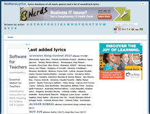 Tablet Screenshot of nomorelyrics.net